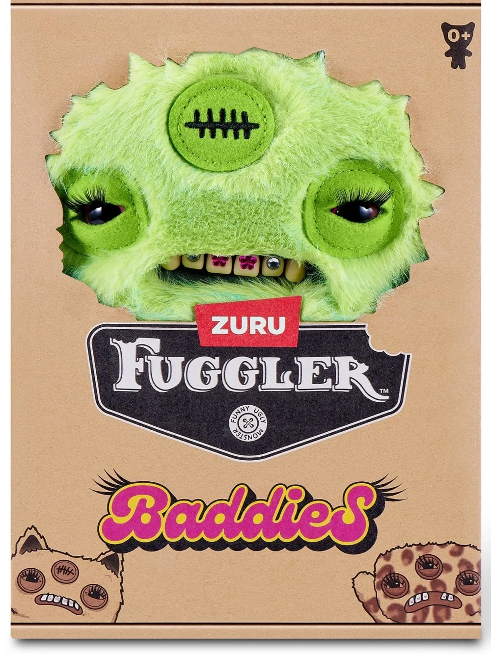 Neon Green Plush Monster Stuffed Toy - Designer Plush